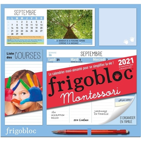 Vanessa Toinet - Frigobloc Montessori - Le calendrier maxi-aimanté pour se simplifer la vie !.