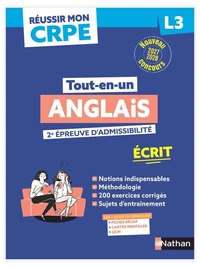 Réussir mon CRPE Anglais 2e épreuve d'admissibilité L3 écrit 2027