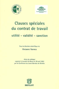 Clauses spéciales du contrat de travail