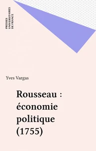 Rousseau "Économie politique" 1755