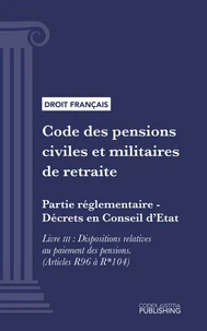 Code des pensions civiles et militaires de retraite