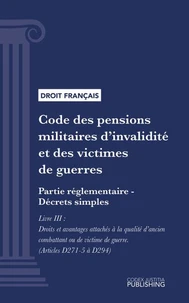 Code des pensions militaires d'invalidité et des victimes de guerre