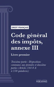 Code général des impôts, annexe III