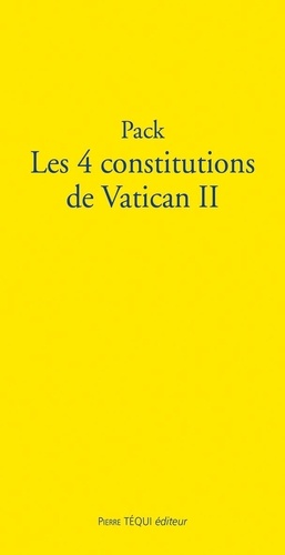 Les 4 constitutions  de Vatican II. 4 volumes : L'Eglise ; L'Eglise dans le monde de ce temps ; La révélation divine ; La sainte liturgie