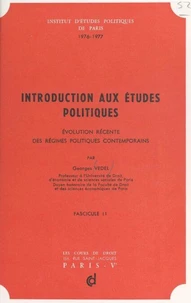 Introduction aux études politiques : évolution récente des régimes politiques contemporains (2)