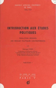 Introduction aux études politiques