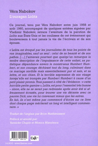 L'ouragan Lolita. Journal 1958-1959