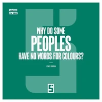 Why Do Some Peoples Have No Words for Colours ?