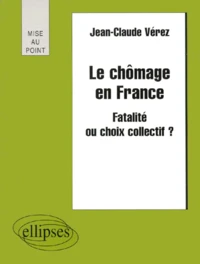 Le Chomage En France. Fatalite Ou Choix Collectif ?