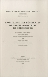 L’obituaire des pénitentes de Sainte-Madeleine de Strasbourg