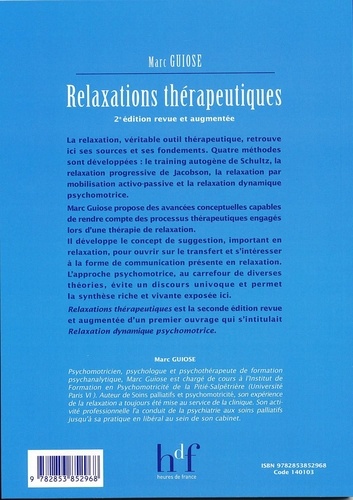 Relaxations thérapeutiques 2e édition revue et augmentée
