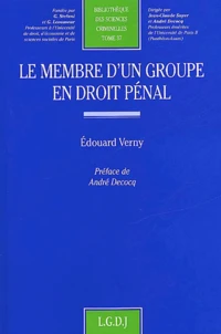 Le Membre D'Un Groupe En Droit Penal