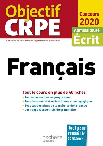 Français. Admissibilité écrit  Edition 2020