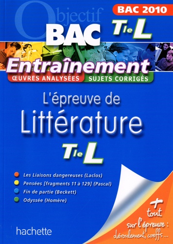 Véronique Brémond-Bortoli et Véronique Le Quintrec - L'épreuve de littérature Tle L - Bac 2010.