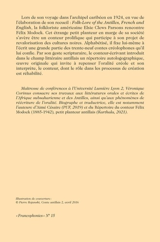Ecrire l'oralité créole. Etude du répertoire de Félix Modock (1885-1942), conteur antillais