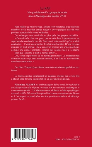 La RAF. Vie quotidienne d'un groupe terroriste dans l'Allemagne des années 1970