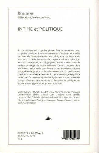 Intime et politique