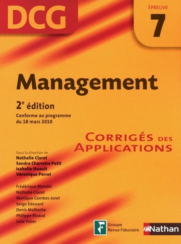 Management - épreuve 7 - DCG corrigés. Format : ePub 2