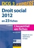 Véronique Roy - Droit social 2012 - DCG 3 - 3e éd. - En 23 fiches.