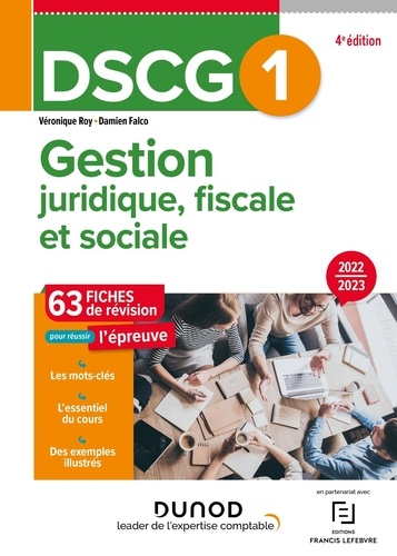 DSCG 1 Gestion juridique, fiscale et sociale. Fiches de révision  Edition 2022-2023