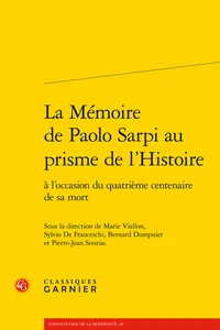 La Mémoire de Paolo Sarpi au prisme de l'Histoire
