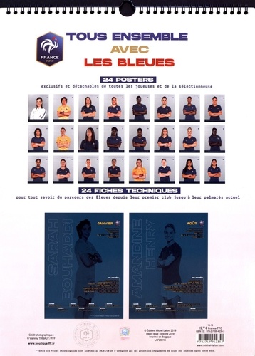 Le calendrier Officiel de l'Equipe de France de Football féminine  Edition 2020