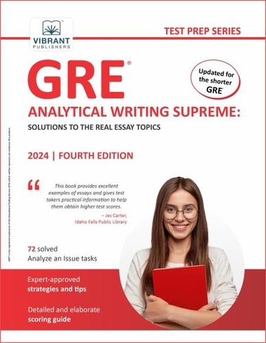  Vibrant Publishers - GRE Analytical Writing Supreme: Solutions to the Real Essay Topics - Test Prep Series.