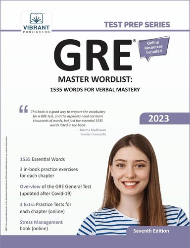  Vibrant Publishers - GRE Master Wordlist: 1535 Words for Verbal Mastery - Test Prep Series.