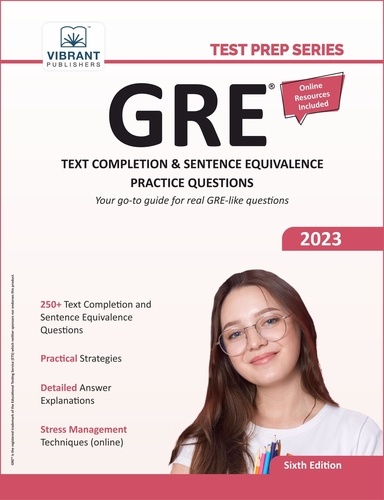  Vibrant Publishers - GRE Text Completion and Sentence Equivalence Practice Questions - Test Prep Series.
