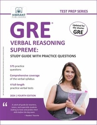  Vibrant Publishers - GRE Verbal Reasoning Supreme: Study Guide with Practice Questions - Test Prep Series.