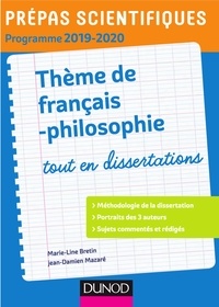 Livres complets téléchargement gratuit Prépas scientifiques - Thème de français-philosophie 2019-2020  - Tout en dissertations PDF (French Edition)