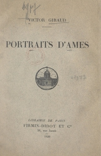 Portraits d'âmes. Avec huit planches hors-texte