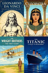 Simple Stories: A2 English Graded Reader on Leonardo da Vinci, Cleopatra &amp; the Wright Brothers , Titanic - Learn English through inspiring true stories