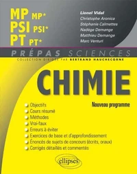 Chimie MP/MP* PSI/PSI* PT/PT*