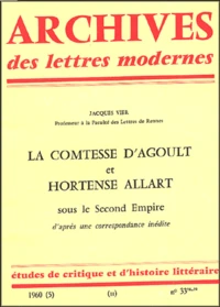 La comtesse d'Agoult et Hortense Allart de Meritens