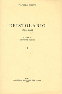 Vilfredo Pareto - Epistolario 1890-1923 - 2 volumes.