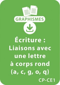 Graphismes et écriture - CP/CE1 - Liaisons avec les lettres à corps rond [A, C, G, O, Q]