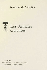  Villedieu - Les Annales galantes - Tome I.