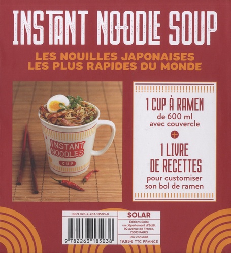 Instant noodle soup. Coffret avec 1 cup à ramen et 1 livre de recettes