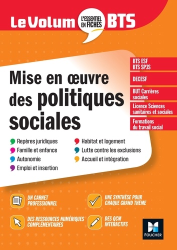Vincent Chevreux et Maud Ehrhard - Le Volum' BTS - Mise en oeuvre des politiques sociales - 6e édition - Révision.
