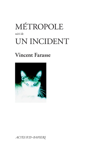 Vincent Farasse - Métropole - Suivi de Un incident.