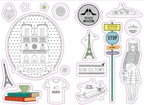 100 % Paris. 200 stickers à colorier