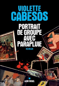 Portrait de groupe avec parapluie