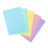 10 pochettes coins a4 polypropylene - rainbow pastel