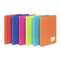 classeur souple a4 dos 2,5cm 4 anneaux avec porte-etiquette polyropylene - feel'easy