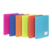 classeur souple a4 dos 3,5cm 4 anneaux avec porte-etiquette polypropylene - feel'easy