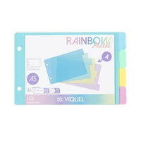 Intercalaires /12 a5 polypropylene - rainbow pastel