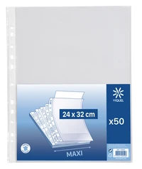 Pochettes 24x32 pour maxi classeur cahier /50