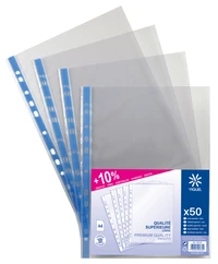 Pochettes perforees a4+ 10% gratuit /50