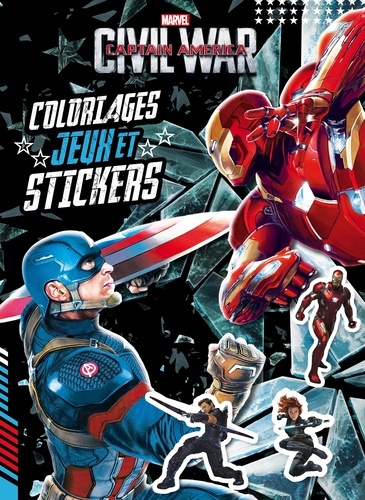 Virgile Turier - Captain America Civil War - Coloriages, jeux et stickers.